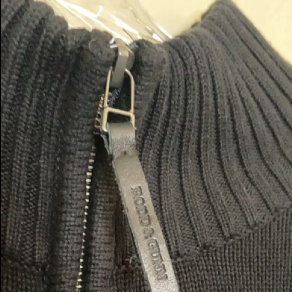 NWT RODD AND GUNN, BLACK ZIPPER TURTLE NECK XXL - Picture 3 of 4
